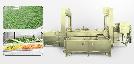 RF/Microwave Assisted Food Blanching